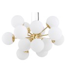 Argon SATELITE PLUS żyrandol 15 pł. 15x15W (max) opal mat mosiądz 5048 Argon SATELITE PLUS żyrandol 15 pł. 15x15W (max) opal mat mosiądz 5048