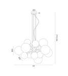 Argon SATELITE PLUS żyrandol 15 pł. 15x15W (max) opal mat mosiądz 5048 Argon SATELITE PLUS żyrandol 15 pł. 15x15W (max) opal mat mosiądz 5048