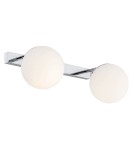 Argon SATELITE kinkiet 2 pł. 2x15W (max) opal mat IP44 chrom 840 Argon SATELITE kinkiet 2 pł. 2x15W (max) opal mat IP44 chrom 840
