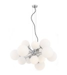 Lampy wiszące kule - Argon SATELITE żyrandol 15 pł. 15x15W (max) opal mat chrom 5021 - product 1