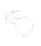 Kinkiety łazienkowe - Argon SATELITE kinkiet 1 pł. 1x15W (max) grafit lister IP44 chrom 3989 - product 3