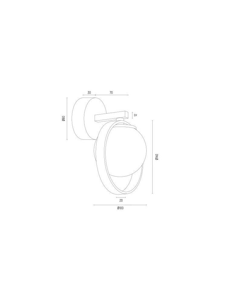 Argon SATURNIA kinkiet 1 pł. 1x6W (max) opal mat złoty 8259 Argon SATURNIA kinkiet 1 pł. 1x6W (max) opal mat złoty 8259