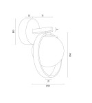 Argon SATURNIA kinkiet 1 pł. 1x6W (max) opal mat zielony 8258 Argon SATURNIA kinkiet 1 pł. 1x6W (max) opal mat zielony 8258