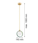 Argon SATURNIA zwis 1 pł. 1x6W (max) opal mat zielony 8256 Argon SATURNIA zwis 1 pł. 1x6W (max) opal mat zielony 8256
