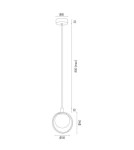 Argon SATURNIA zwis 1 pł. 1x6W (max) opal mat zielony 8256 Argon SATURNIA zwis 1 pł. 1x6W (max) opal mat zielony 8256