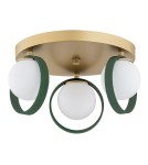 Argon SATURNIA plafon 3 pł. 3x6W (max) opal mat zielony 6247 Argon SATURNIA plafon 3 pł. 3x6W (max) opal mat zielony 6247