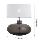 Lampy stołowe - Argon SEKWANA lampa stołowa 1 pł. 1x15W (max) biały dymny 3050 - product 2