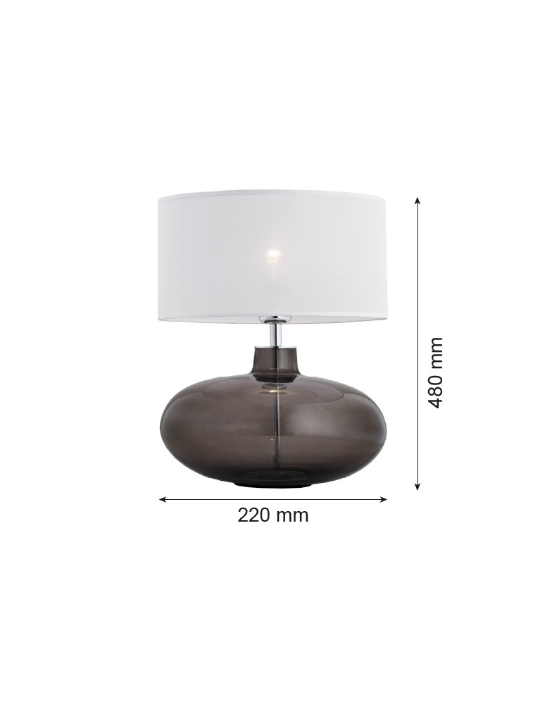 Lampy stołowe - Argon SEKWANA lampa stołowa 1 pł. 1x15W (max) biały dymny 3050 - product kolory-swiatla.pl 2