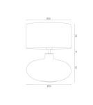 Lampy stołowe - Argon SEKWANA lampa stołowa 1 pł. 1x15W (max) biały dymny 3050 - product 3