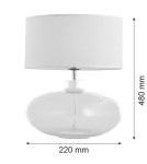 Argon SEKWANA lampa stołowa 1 pł. 1x15W (max) biały transparentny 3051 Argon SEKWANA lampa stołowa 1 pł. 1x15W (max) biały transparentny 3051