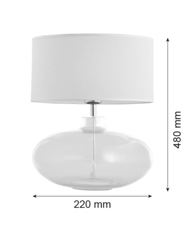 Argon SEKWANA lampa stołowa 1 pł. 1x15W (max) biały transparentny 3051 - product 2
