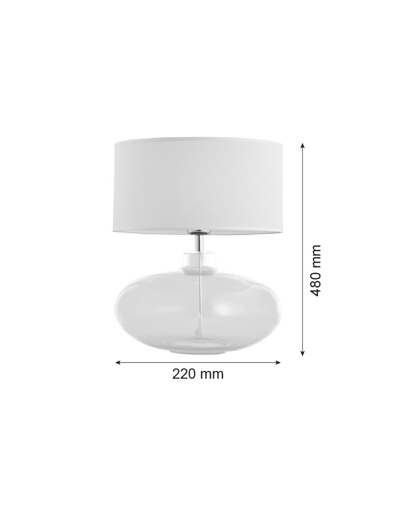 Argon SEKWANA lampa stołowa 1 pł. 1x15W (max) biały transparentny 3051 Argon SEKWANA lampa stołowa 1 pł. 1x15W (max) biały transparentny 3051
