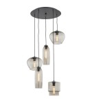 Lampy wiszące - Argon SERAFINO lampa wisząca 5 pł. 5x15W (max) dymny czarny mat 2080 - product 1