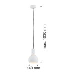 Argon SINES lampa wisząca 1 pł. 1x15W (max) biały struktura elementy mosiądzowane 4215 Argon SINES lampa wisząca 1 pł. 1x15W (max) biały struktura elementy mosiądzowane 4215
