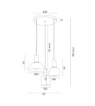 Lampy wiszące pojedyncze - Argon SINES lampa wisząca 1 pł. 1x15W (max) koral struktura elementy mosiądzowane 4218 - product 3