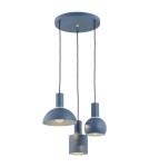 Argon SINES lampa wisząca 3 pł. na okrągłej podsufitce 3x15W (max) granat struktura elementy mosiądzowane 1471 Argon SINES lampa wisząca 3 pł. na okrągłej podsufitce 3x15W (max) granat struktura elementy mosiądzowane 1471