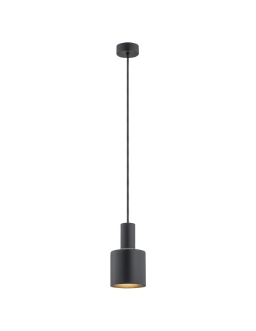 Argon SINES lampa wisząca 1 pł. 1x15W (max) czarny struktura elementy mosiądzowane 4219