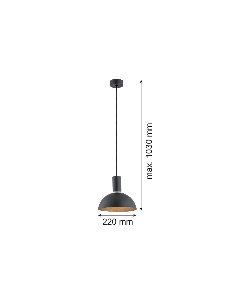 Argon SINES lampa wisząca 1 pł. 1x15W (max) czarny struktura elementy mosiądzowane 4222 Argon SINES lampa wisząca 1 pł. 1x15W (max) czarny struktura elementy mosiądzowane 4222