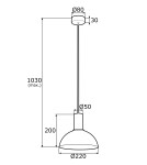 Argon SINES lampa wisząca 1 pł. 1x15W (max) czarny struktura elementy mosiądzowane 4222 Argon SINES lampa wisząca 1 pł. 1x15W (max) czarny struktura elementy mosiądzowane 4222