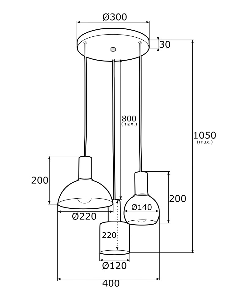 Argon SINES lampa wisząca 3 pł. na okrągłej podsufitce 3x15W (max) czarny struktura elementy mosiądzowane 1472 Argon SINES lampa wisząca 3 pł. na okrągłej podsufitce 3x15W (max) czarny struktura elementy mosiądzowane 1472