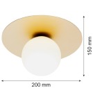 Argon SPELLO plafon 1 pł. 1x7W (max) opal mat złoty 8262 Argon SPELLO plafon 1 pł. 1x7W (max) opal mat złoty 8262