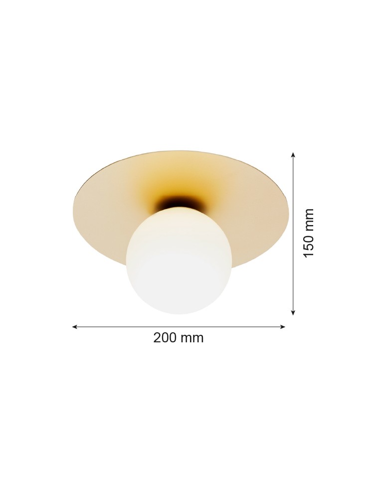 Argon SPELLO plafon 1 pł. 1x7W (max) opal mat złoty 8262 Argon SPELLO plafon 1 pł. 1x7W (max) opal mat złoty 8262
