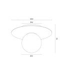 Argon SPELLO plafon 1 pł. 1x7W (max) opal mat złoty 8262 Argon SPELLO plafon 1 pł. 1x7W (max) opal mat złoty 8262
