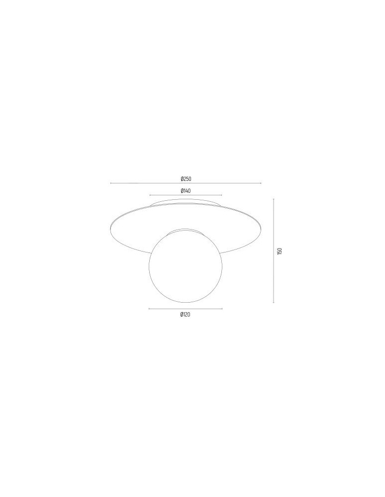 Argon SPELLO plafon 1 pł. 1x7W (max) opal mat złoty 8262 Argon SPELLO plafon 1 pł. 1x7W (max) opal mat złoty 8262