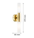 Kinkiety podwójne - Argon TAYLOR 7205        szkło, stal mosiądzowana - product 6