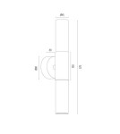 Kinkiety podwójne - Argon TAYLOR 7205        szkło, stal mosiądzowana - product 7
