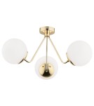 Lampy sufitowe 3 punktowe - Argon TOMAR żyrandol 3 pł. 3x15W (max) opal mat mosiądz 1481 - product 1