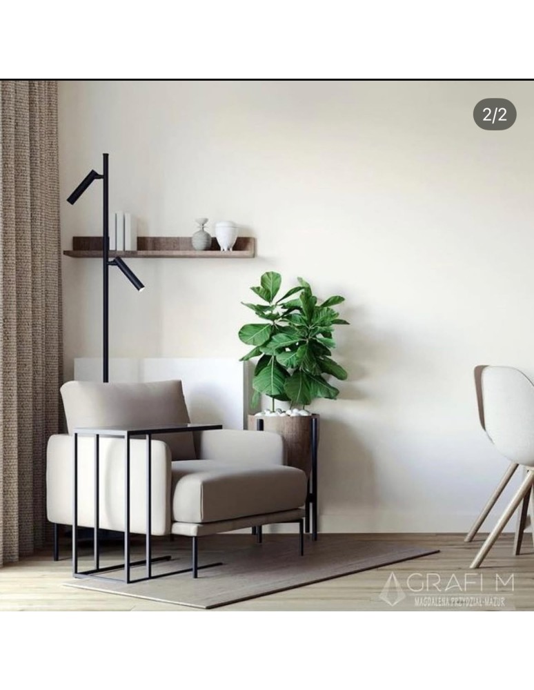 Argon TORRE lampa podłogowa 2 pł. 2x6W LED (max) czarny struktura 7082 Argon TORRE lampa podłogowa 2 pł. 2x6W LED (max) czarny struktura 7082