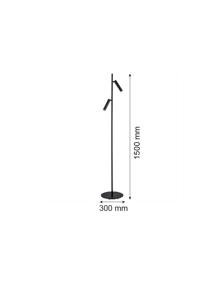 Argon TORRE lampa podłogowa 2 pł. 2x6W LED (max) czarny struktura 7082 Argon TORRE lampa podłogowa 2 pł. 2x6W LED (max) czarny struktura 7082