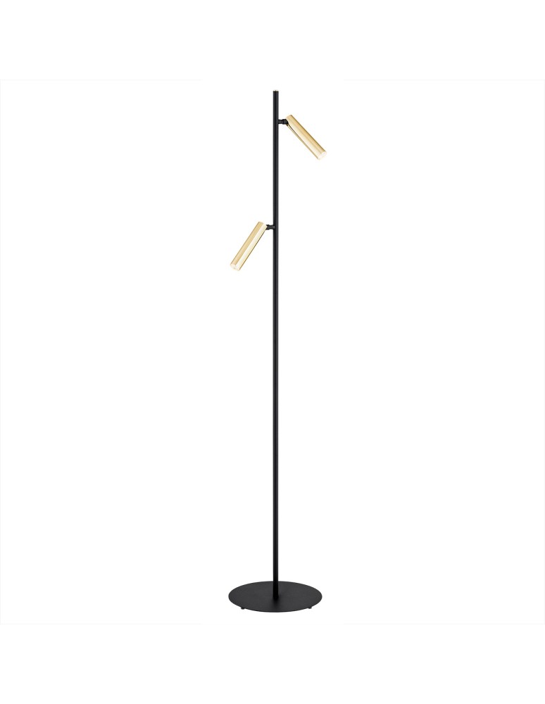 Argon TORRE lampa podłogowa 2 pł. 2x6W LED (max) czarny struktura mosiądz 7083 Argon TORRE lampa podłogowa 2 pł. 2x6W LED (max) czarny struktura mosiądz 7083