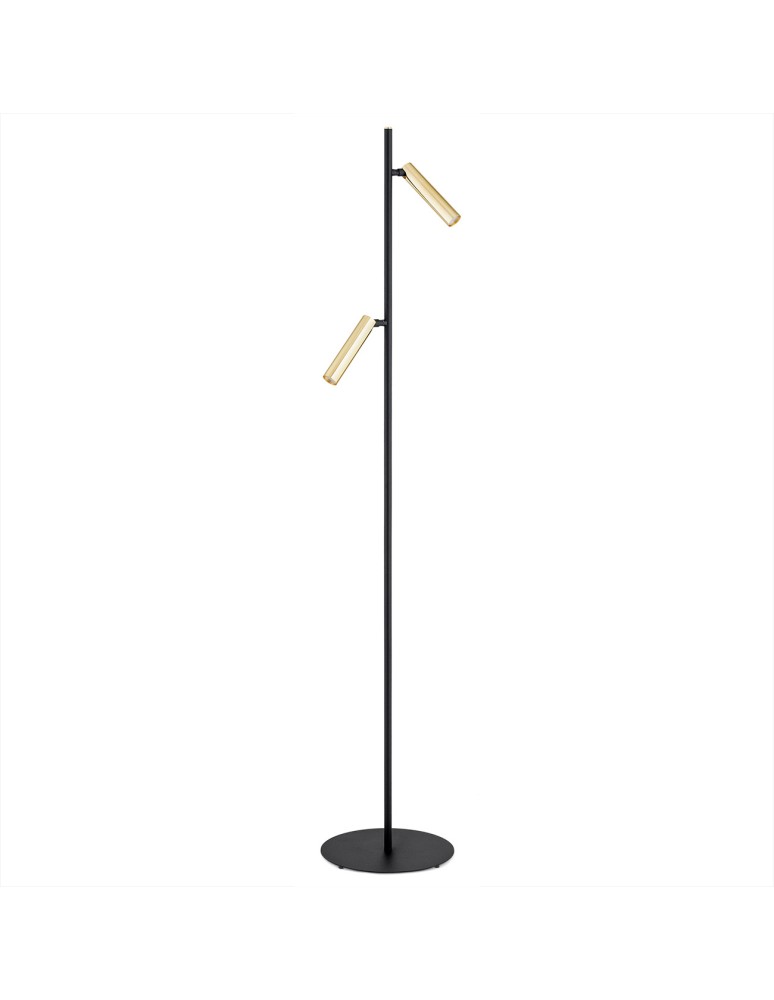 Argon TORRE lampa podłogowa 2 pł. 2x6W LED (max) czarny struktura mosiądz 7083 Argon TORRE lampa podłogowa 2 pł. 2x6W LED (max) czarny struktura mosiądz 7083
