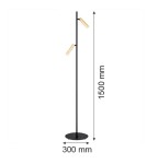 Argon TORRE lampa podłogowa 2 pł. 2x6W LED (max) czarny struktura mosiądz 7083 Argon TORRE lampa podłogowa 2 pł. 2x6W LED (max) czarny struktura mosiądz 7083