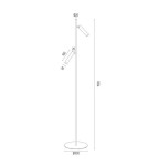 Argon TORRE lampa podłogowa 2 pł. 2x6W LED (max) czarny struktura mosiądz 7083 Argon TORRE lampa podłogowa 2 pł. 2x6W LED (max) czarny struktura mosiądz 7083