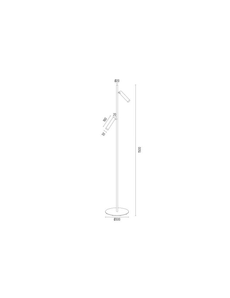 Argon TORRE lampa podłogowa 2 pł. 2x6W LED (max) czarny struktura mosiądz 7083 Argon TORRE lampa podłogowa 2 pł. 2x6W LED (max) czarny struktura mosiądz 7083