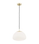 Argon TRINI lampa wisząca 1 pł. M 1x15W (max) opal mat elementy mosiądzowane 4316 Argon TRINI lampa wisząca 1 pł. M 1x15W (max) opal mat elementy mosiądzowane 4316