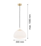 Argon TRINI lampa wisząca 1 pł. M 1x15W (max) opal mat elementy mosiądzowane 4316 Argon TRINI lampa wisząca 1 pł. M 1x15W (max) opal mat elementy mosiądzowane 4316