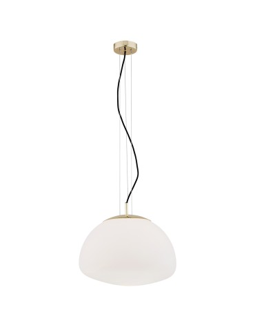 Argon TRINI lampa wisząca 1 pł. L 1x15W (max) opal mat elementy mosiądzowane 4317