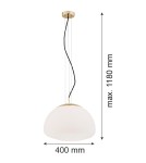 Argon TRINI lampa wisząca 1 pł. L 1x15W (max) opal mat elementy mosiądzowane 4317 Argon TRINI lampa wisząca 1 pł. L 1x15W (max) opal mat elementy mosiądzowane 4317