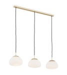 Lampy wiszące - Argon TRINI lampa wisząca 3 pł. listwa 3x15W (max) opal mat mosiądz 1494 - product 1