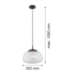 Argon TRINI lampa wisząca 1 pł. M 1x15W (max) transparentny czarny mat 4332 Argon TRINI lampa wisząca 1 pł. M 1x15W (max) transparentny czarny mat 4332