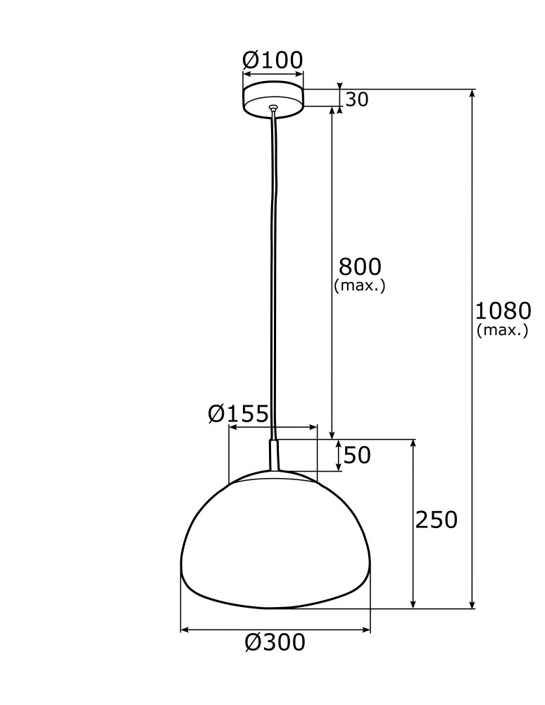 Argon TRINI lampa wisząca 1 pł. M 1x15W (max) transparentny czarny mat 4332 Argon TRINI lampa wisząca 1 pł. M 1x15W (max) transparentny czarny mat 4332