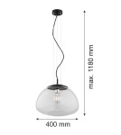 Argon TRINI lampa wisząca 1 pł. L 1x15W (max) transparentny czarny mat 4351 Argon TRINI lampa wisząca 1 pł. L 1x15W (max) transparentny czarny mat 4351