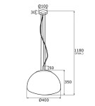 Argon TRINI lampa wisząca 1 pł. L 1x15W (max) transparentny czarny mat 4351 Argon TRINI lampa wisząca 1 pł. L 1x15W (max) transparentny czarny mat 4351