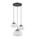 Argon TRINI lampa wisząca 3 pł. na okrągłej podsufitce 3x15W (max) transparentny czarny mat 1492 Argon TRINI lampa wisząca 3 pł. na okrągłej podsufitce 3x15W (max) transparentny czarny mat 1492