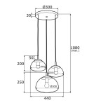 Argon TRINI lampa wisząca 3 pł. na okrągłej podsufitce 3x15W (max) transparentny czarny mat 1492 Argon TRINI lampa wisząca 3 pł. na okrągłej podsufitce 3x15W (max) transparentny czarny mat 1492