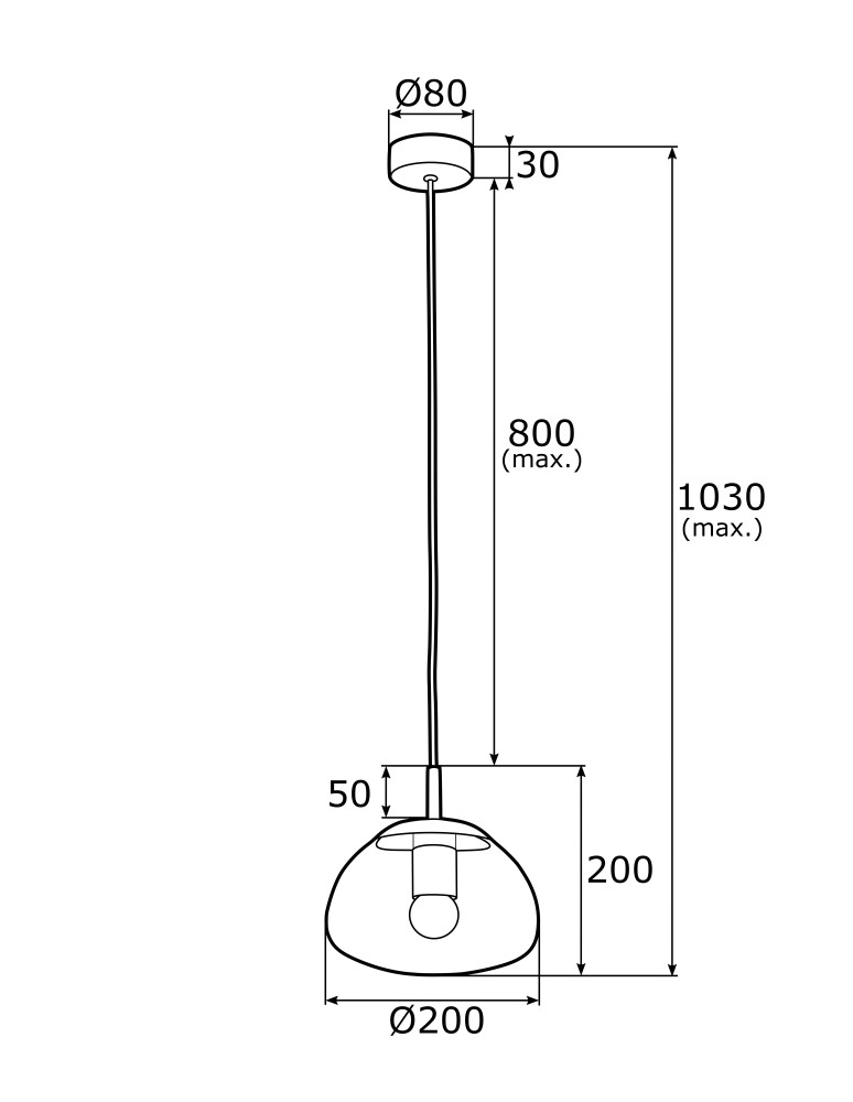 Argon TRINI lampa wisząca 1 pł. S 1x15W (max) dymny czarny mat 4333 Argon TRINI lampa wisząca 1 pł. S 1x15W (max) dymny czarny mat 4333